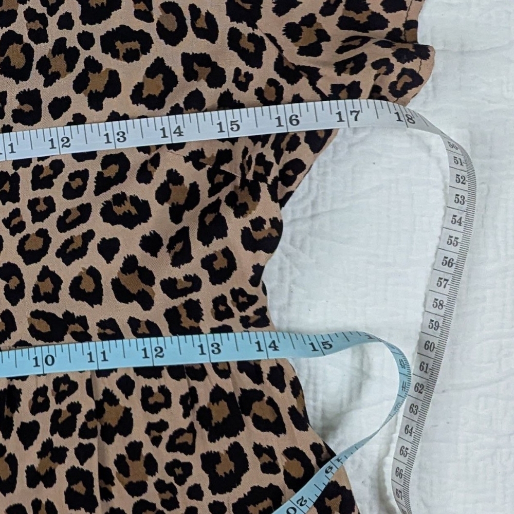 Altar'd State Leopard Print Tiered Mini Dress Women's Size S - Picture 4 of 11